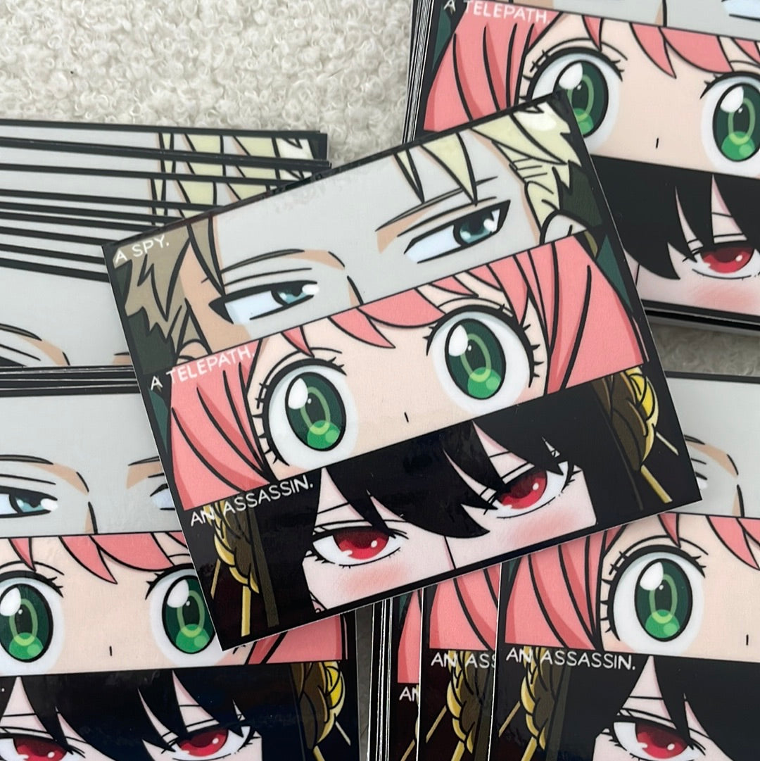 Spy Anime Sticker UV Protected Available