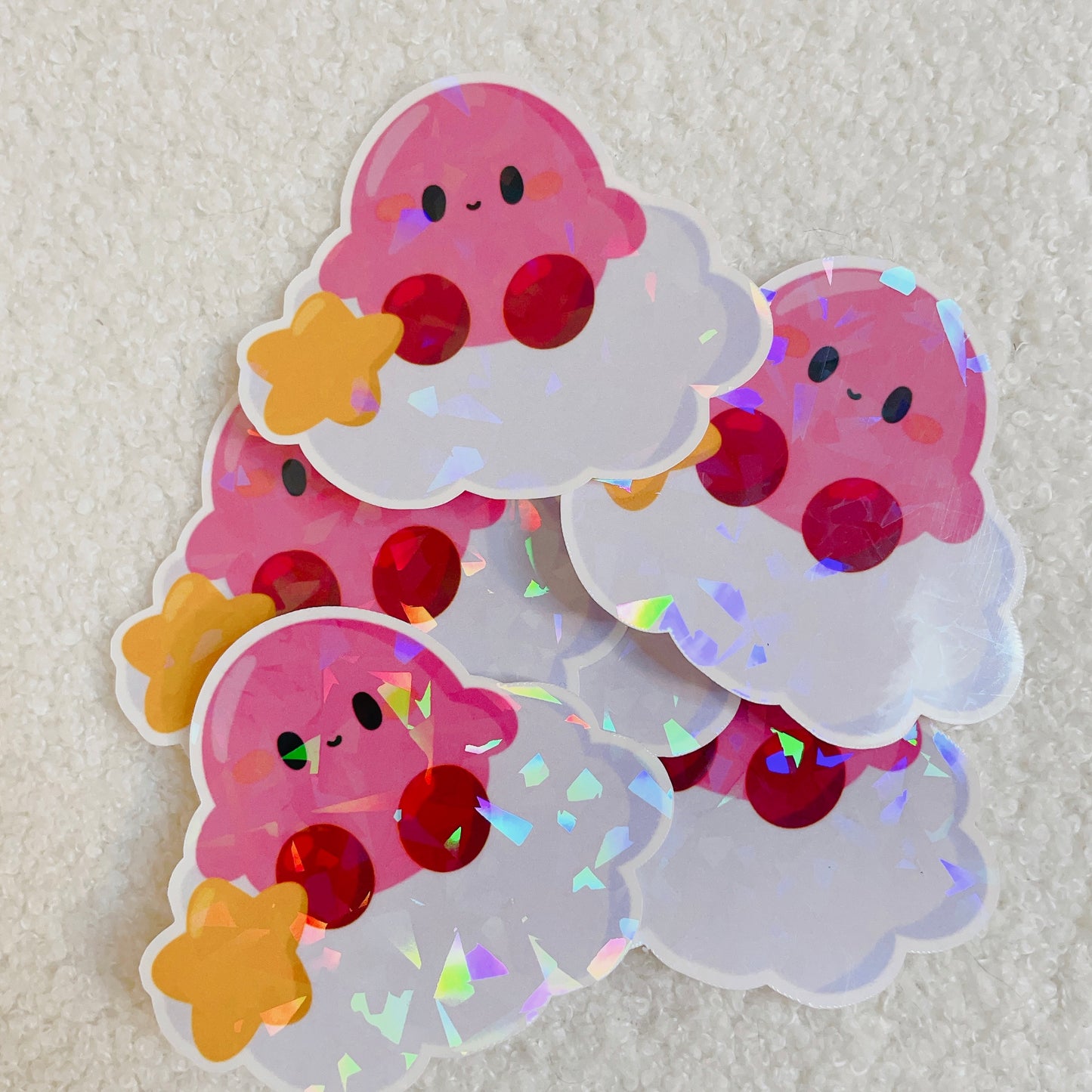 ChibiKirby Holographic Sticker