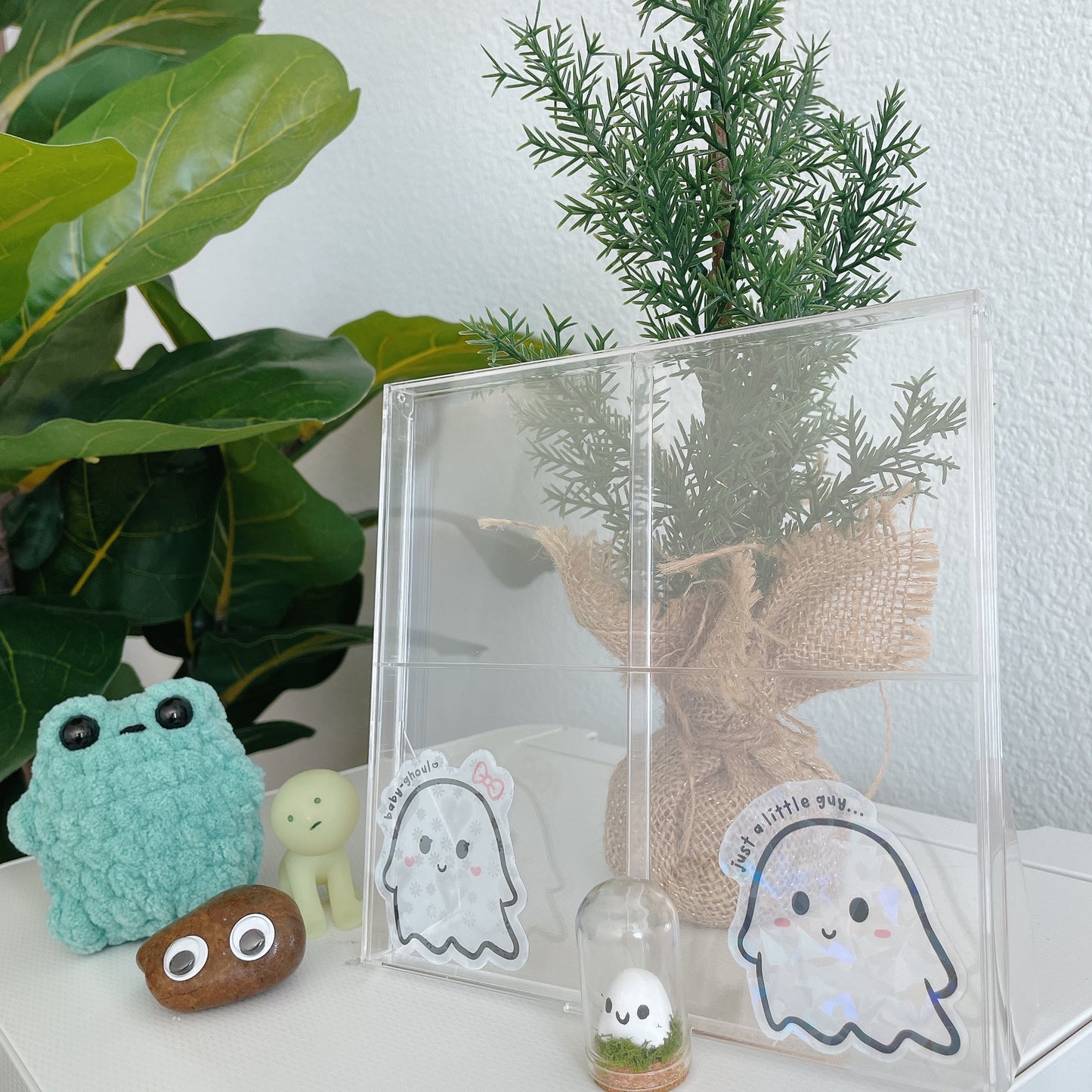 Little guy and his baby ghoul sticker