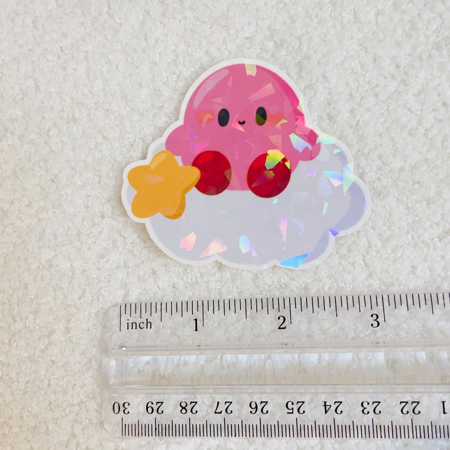 ChibiKirby Holographic Sticker