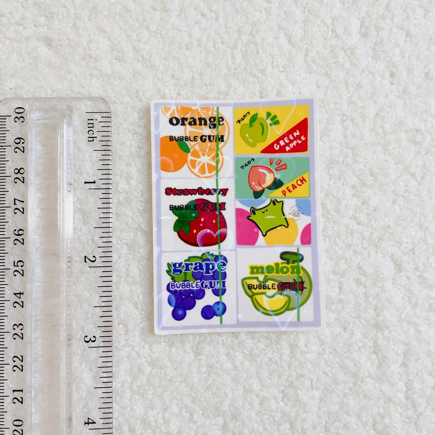 Asian Gum Holographic Sticker