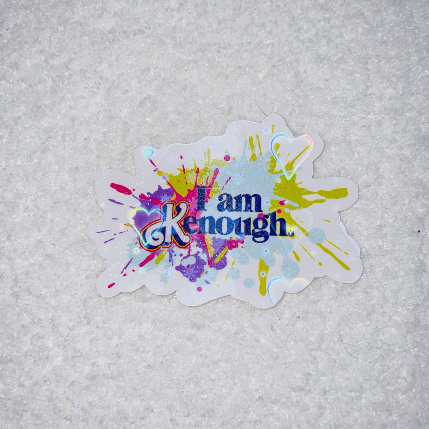iAmKenough Holographic Heart Sticker
