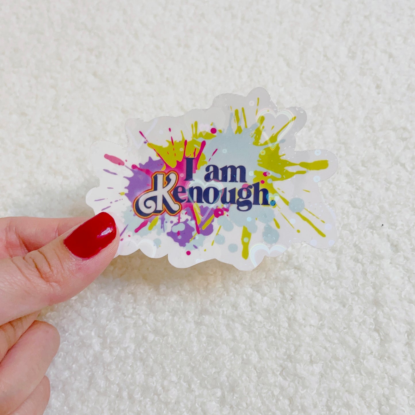 iAmKenough Holographic Heart Sticker