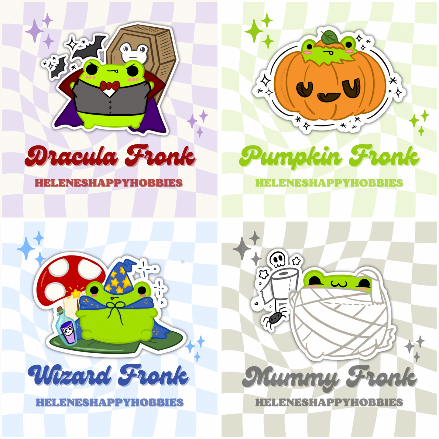 Spooky Frog Stickers