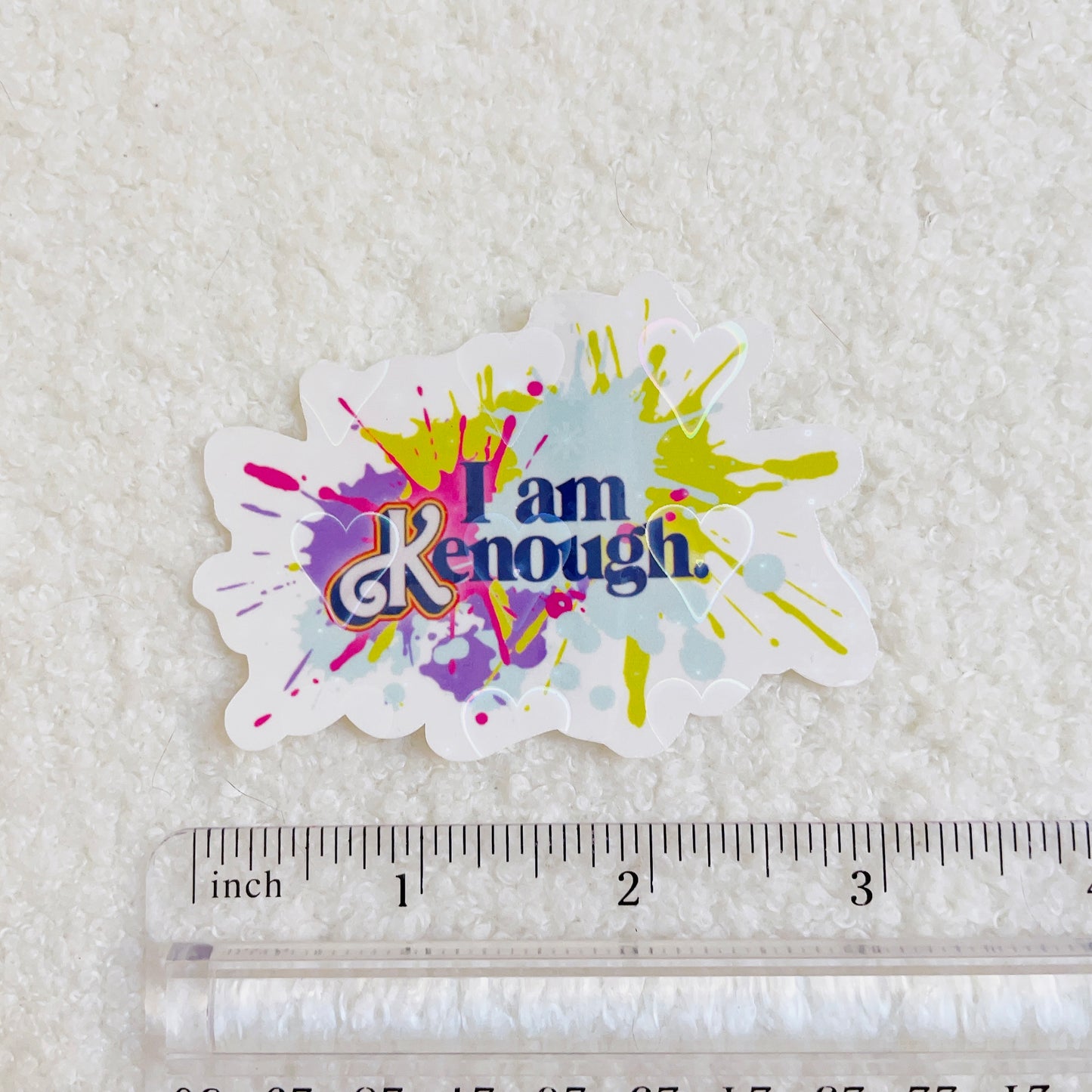iAmKenough Holographic Heart Sticker