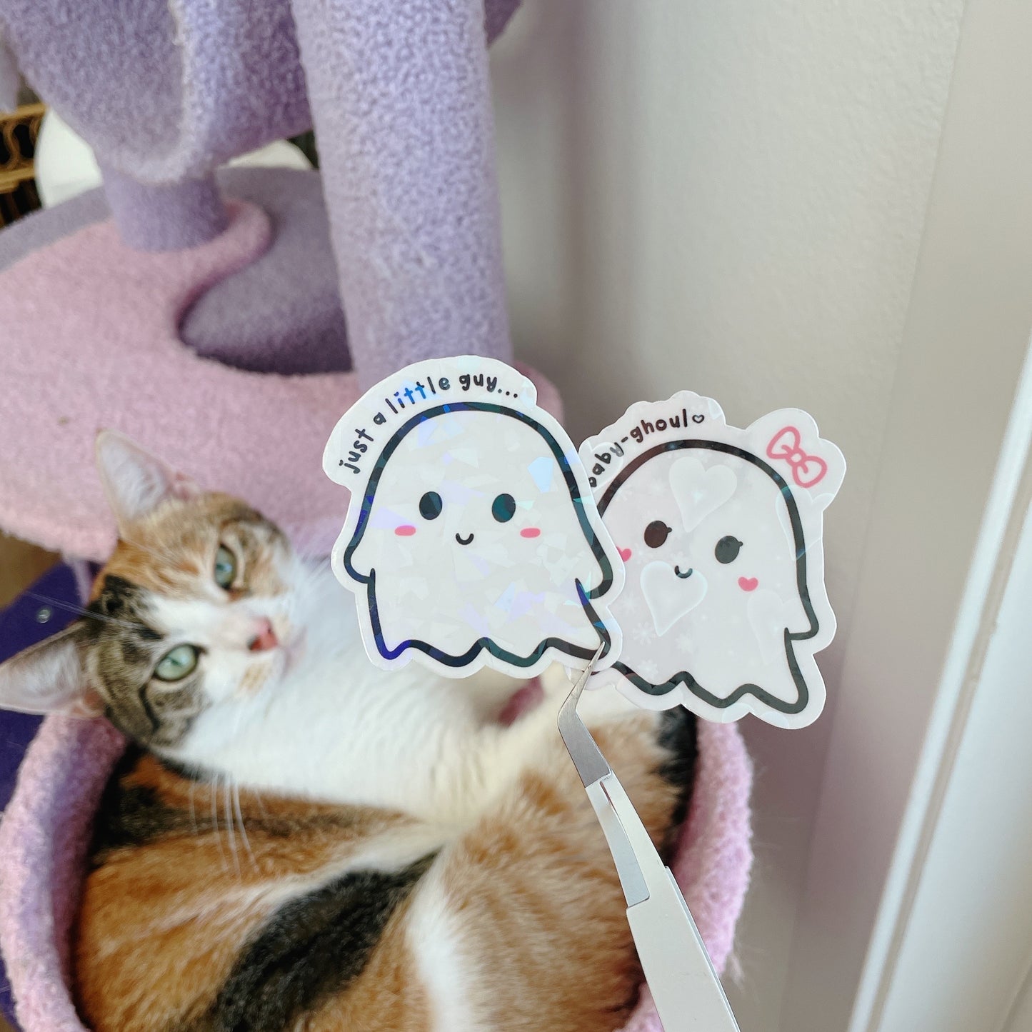 Little guy and his baby ghoul sticker