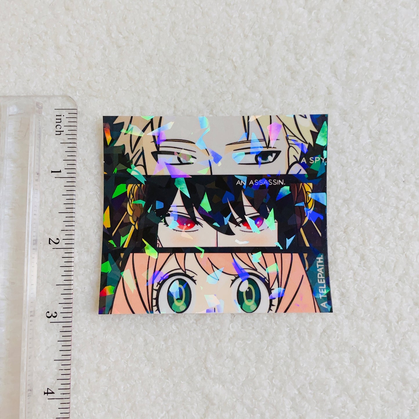 Spy Anime Sticker UV Protected Available