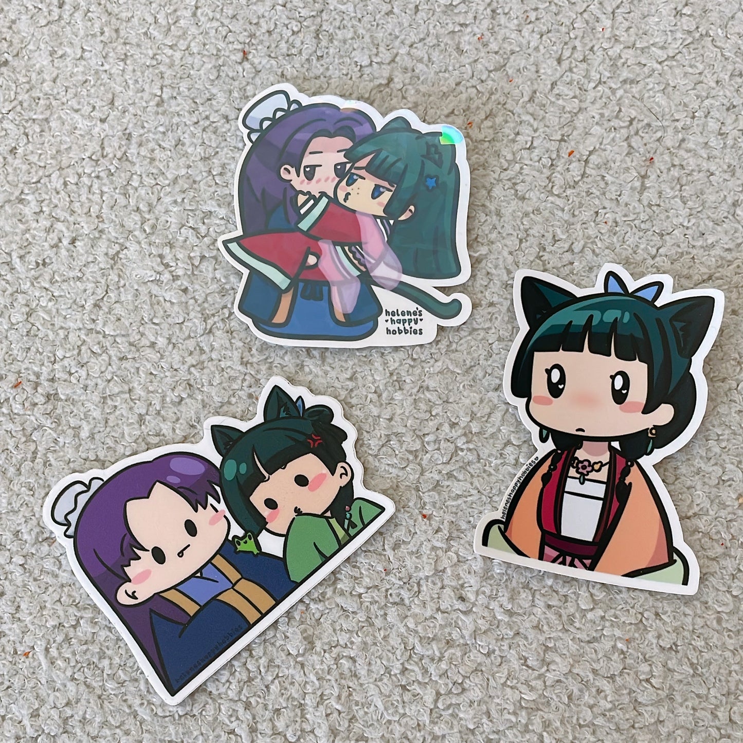 Maomao x Jinshi Stickers 3 different designs