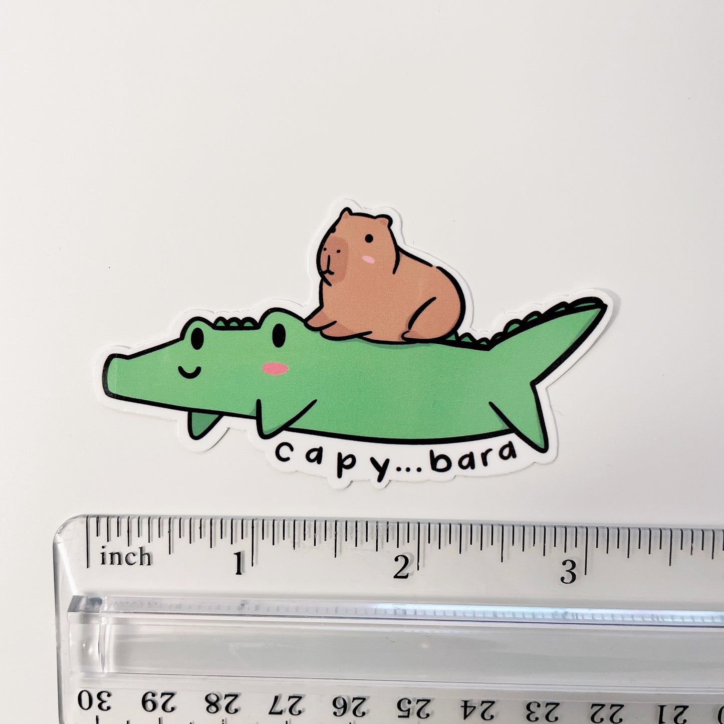 Capybara Riding Alligator Sticker