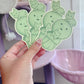 Glow-In-The-Dark Little Guy with 2 Cats Sticker (UV resistant)