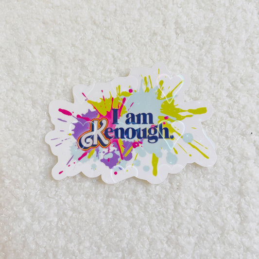 iAmKenough Holographic Heart Sticker