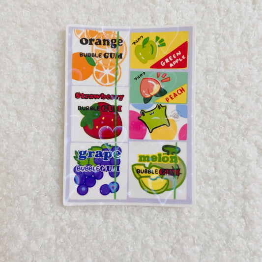 Asian Gum Holographic Sticker