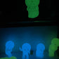 Glow-In-The-Dark Little Guy with 2 Cats Sticker (UV resistant)