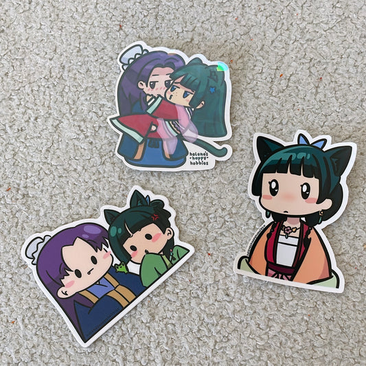 Maomao x Jinshi Stickers 3 different designs