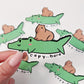 Capybara Riding Alligator Sticker