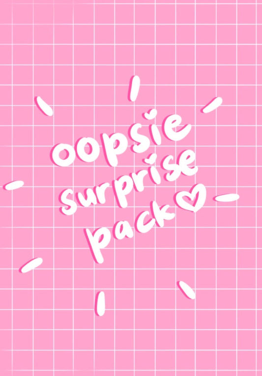 Oopsie surprise water resistant sticker package